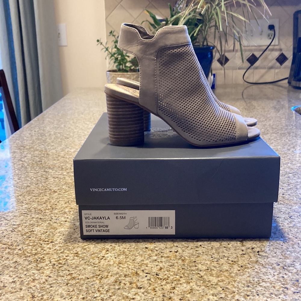 Vince Camuto Suede Open Toe Booties - image 2